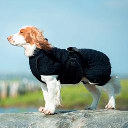 Siccaro Smart torkdräkt för hunden i färgen Jetblack